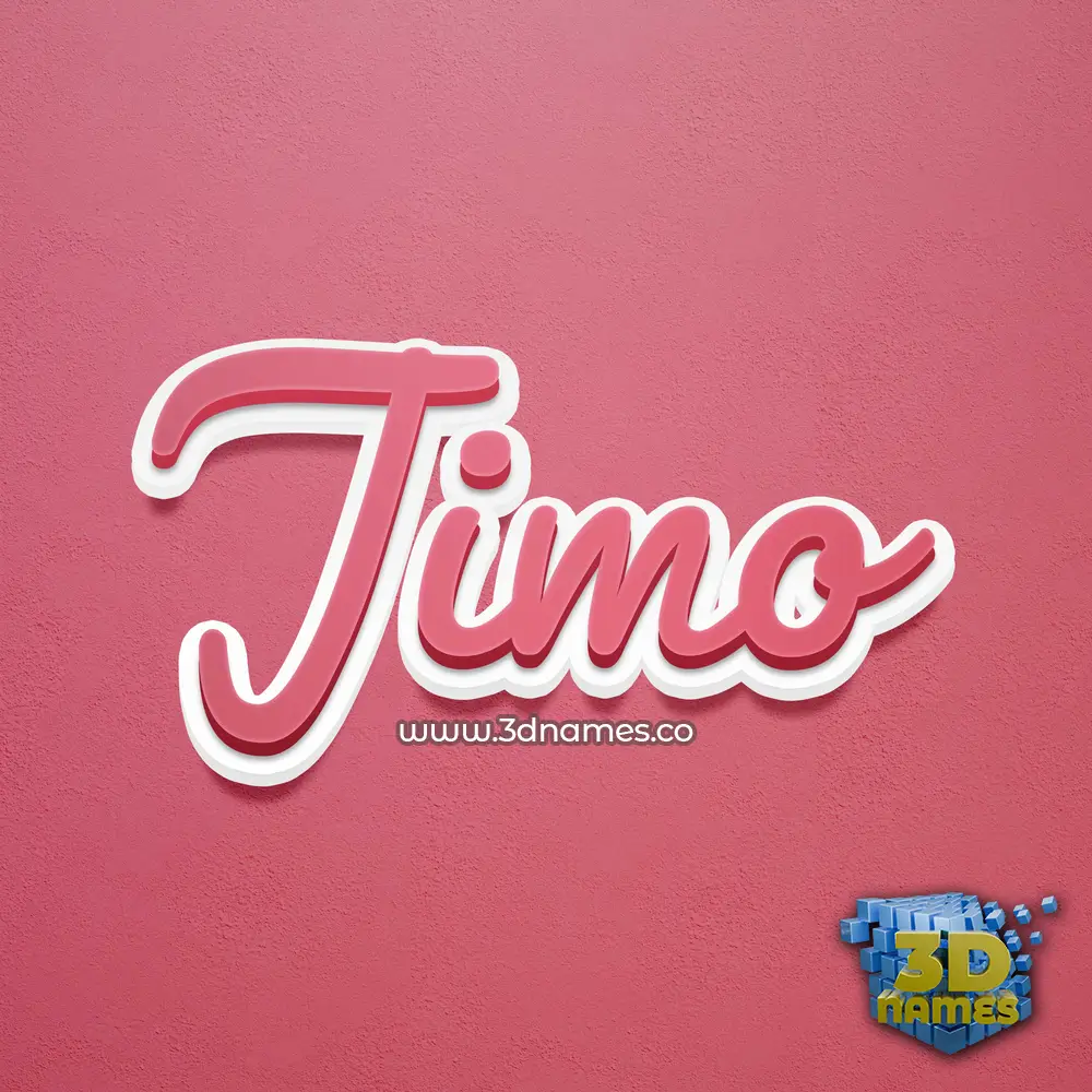jimo in Red Scribble style - 3D name wallpaper