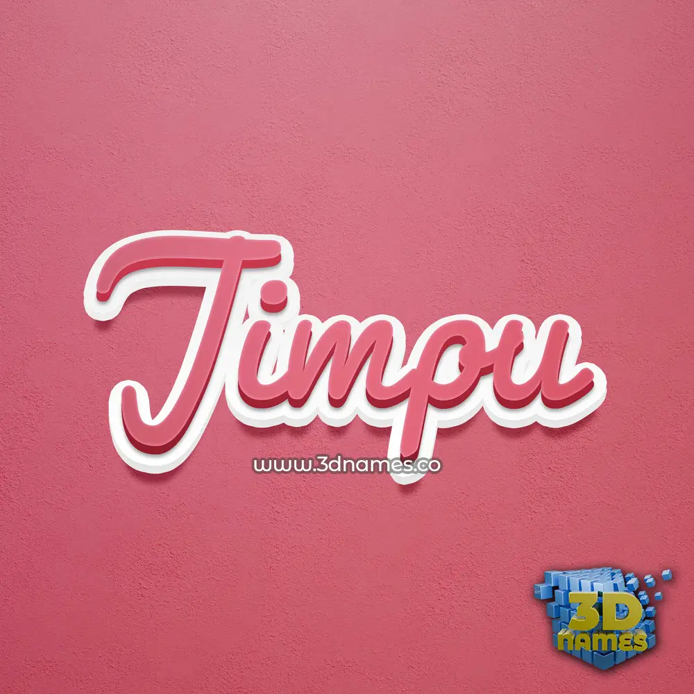 jimpu in Red Scribble style - 3D name wallpaper