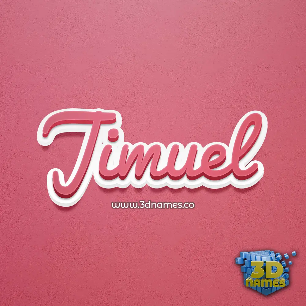 jimuel in Red Scribble style - 3D name wallpaper