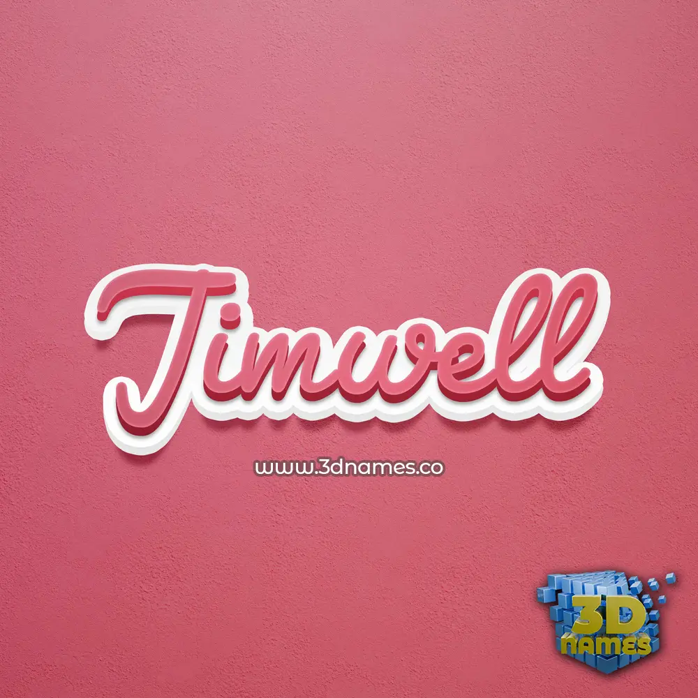 jimwell in Red Scribble style - 3D name wallpaper