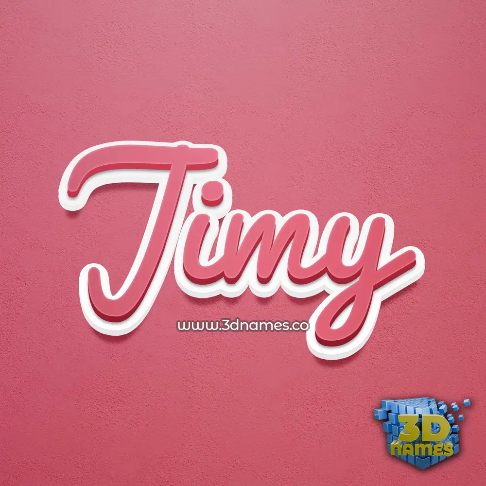 jimy in Red Scribble style - 3D name wallpaper