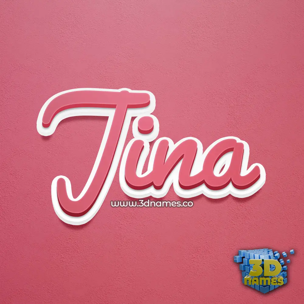 jina in Red Scribble style - 3D name wallpaper