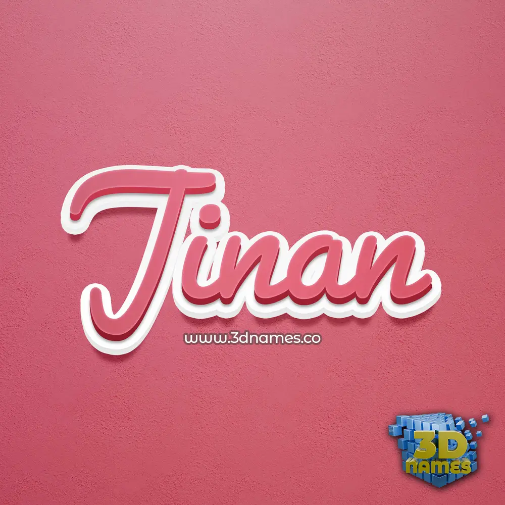 jinan in Red Scribble style - 3D name wallpaper