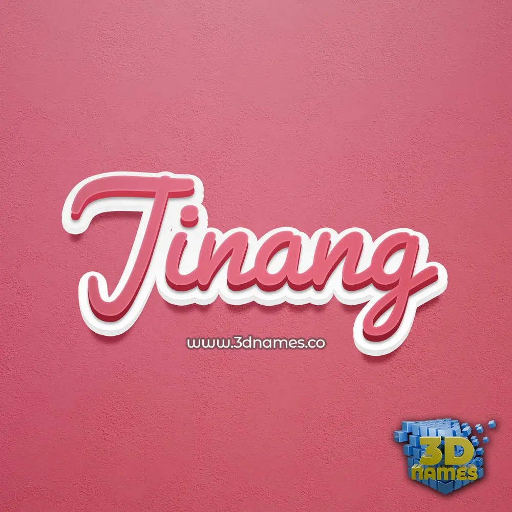 jinang in Red Scribble style - 3D name wallpaper