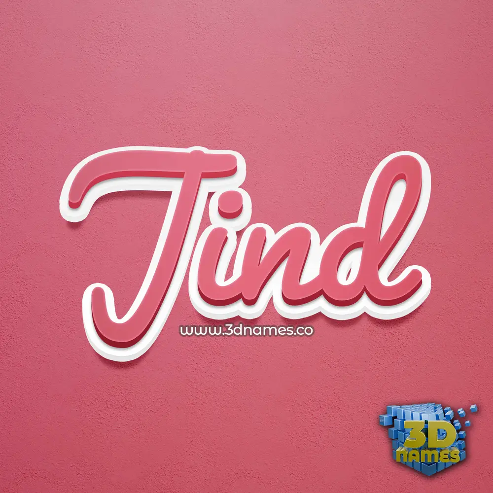 jind in Red Scribble style - 3D name wallpaper