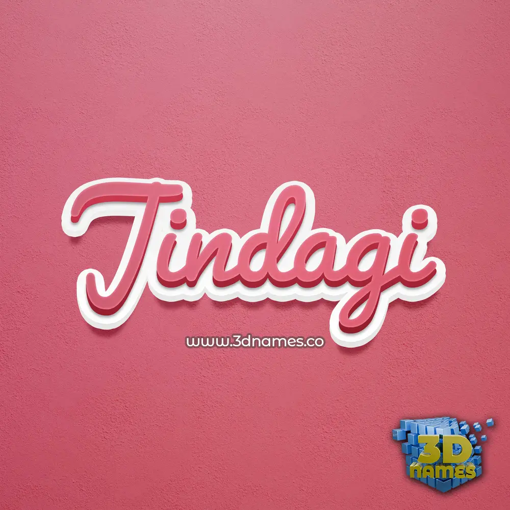 jindagi in Red Scribble style - 3D name wallpaper