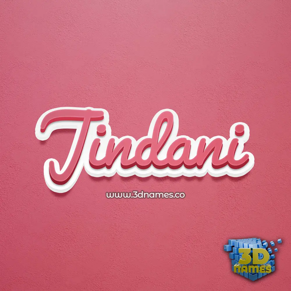jindani in Red Scribble style - 3D name wallpaper