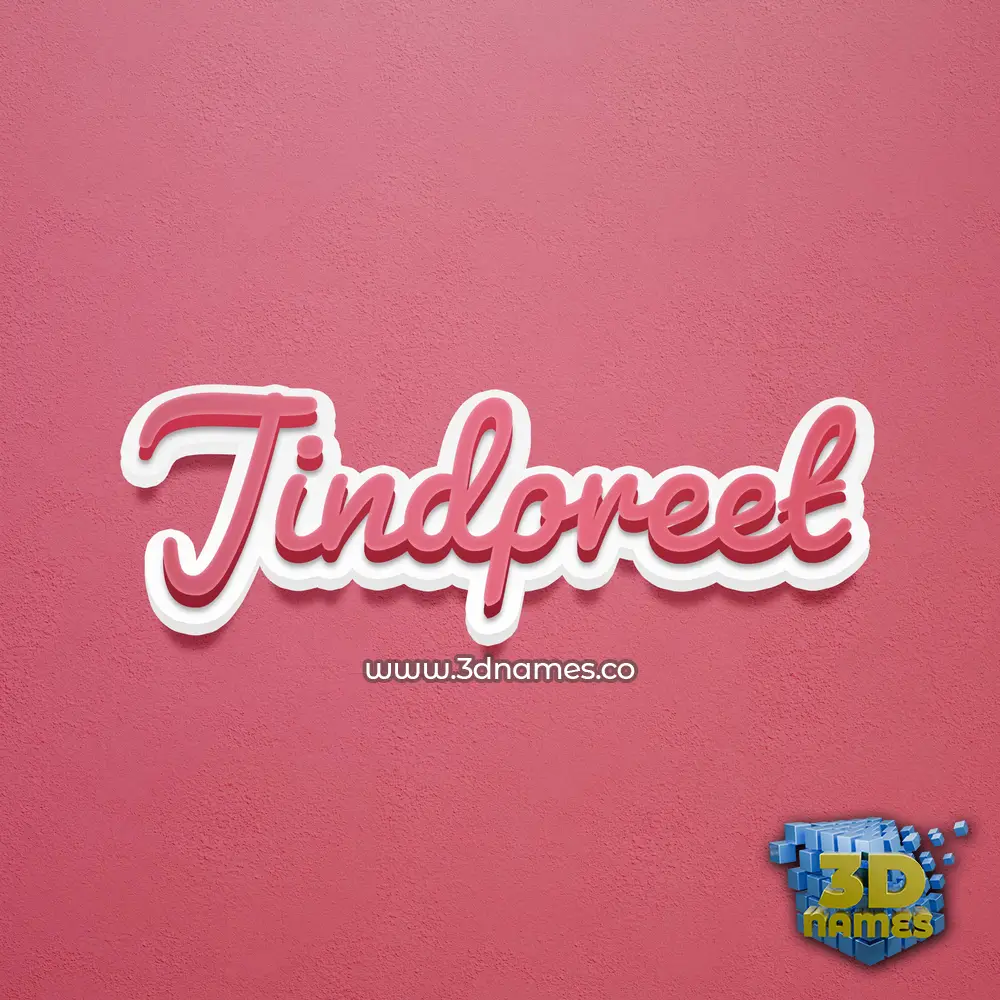 jindpreet in Red Scribble style - 3D name wallpaper