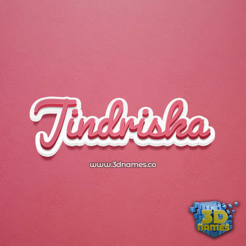 jindriska in Red Scribble style - 3D name wallpaper