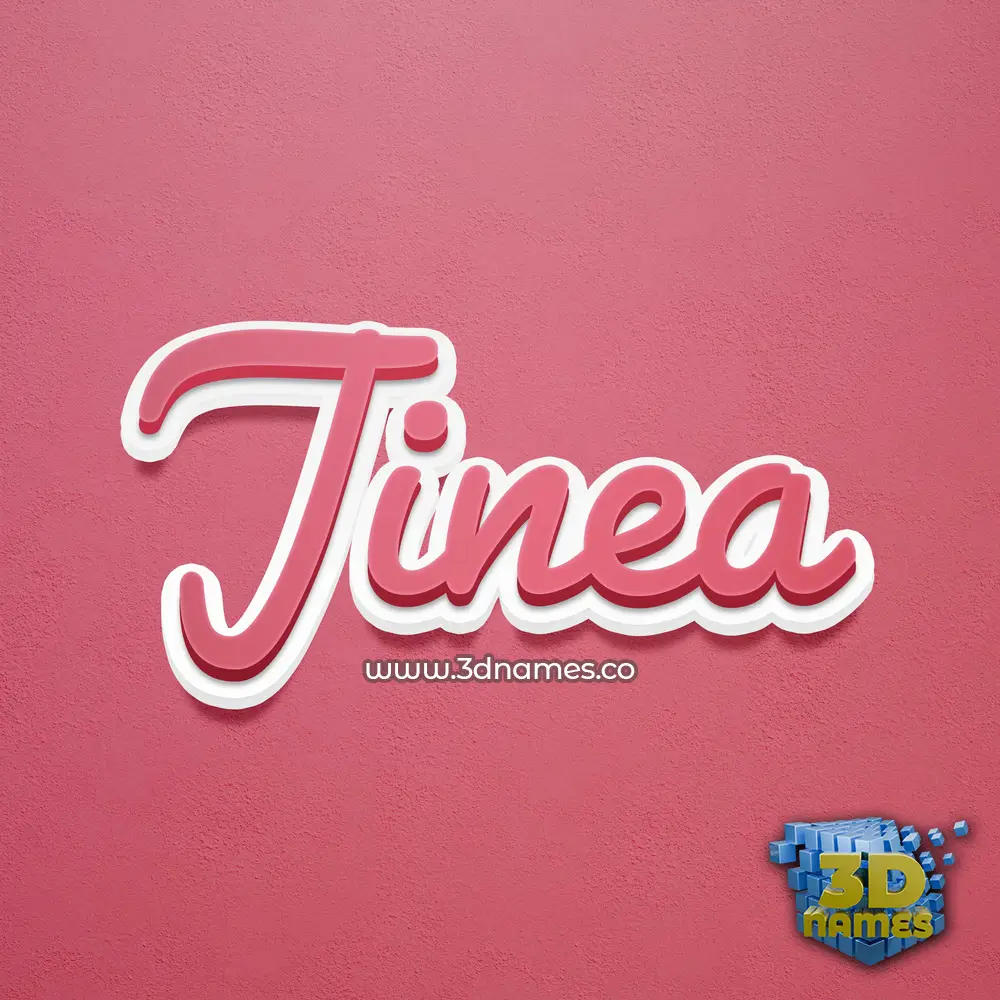 jinea in Red Scribble style - 3D name wallpaper