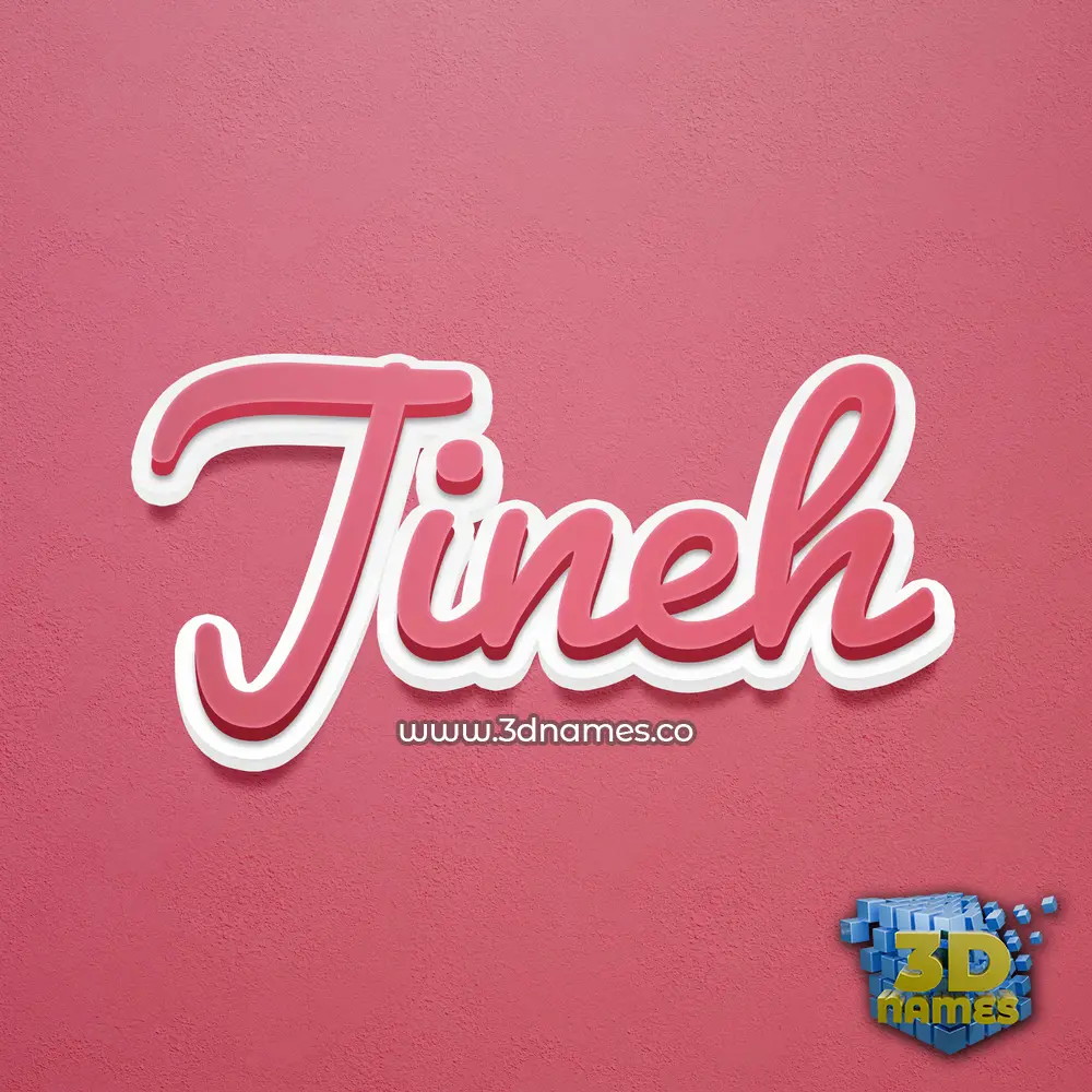 jineh in Red Scribble style - 3D name wallpaper