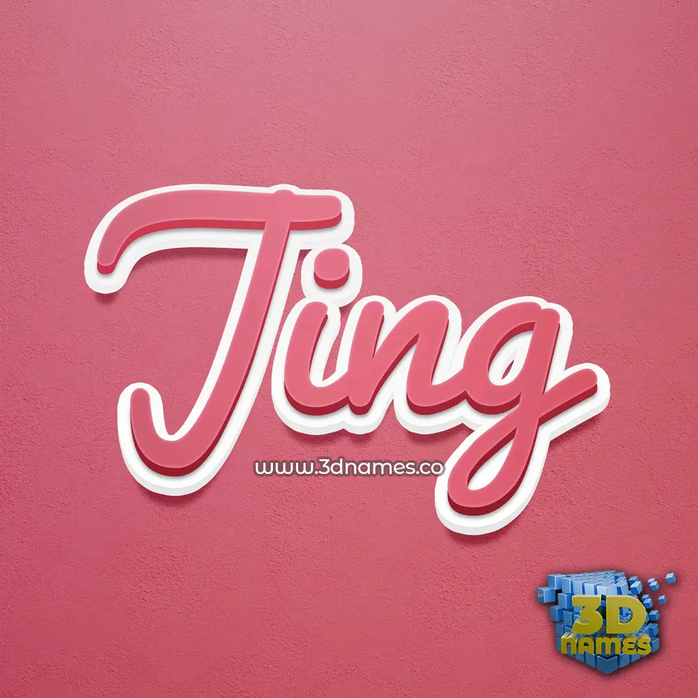 jing in Red Scribble style - 3D name wallpaper
