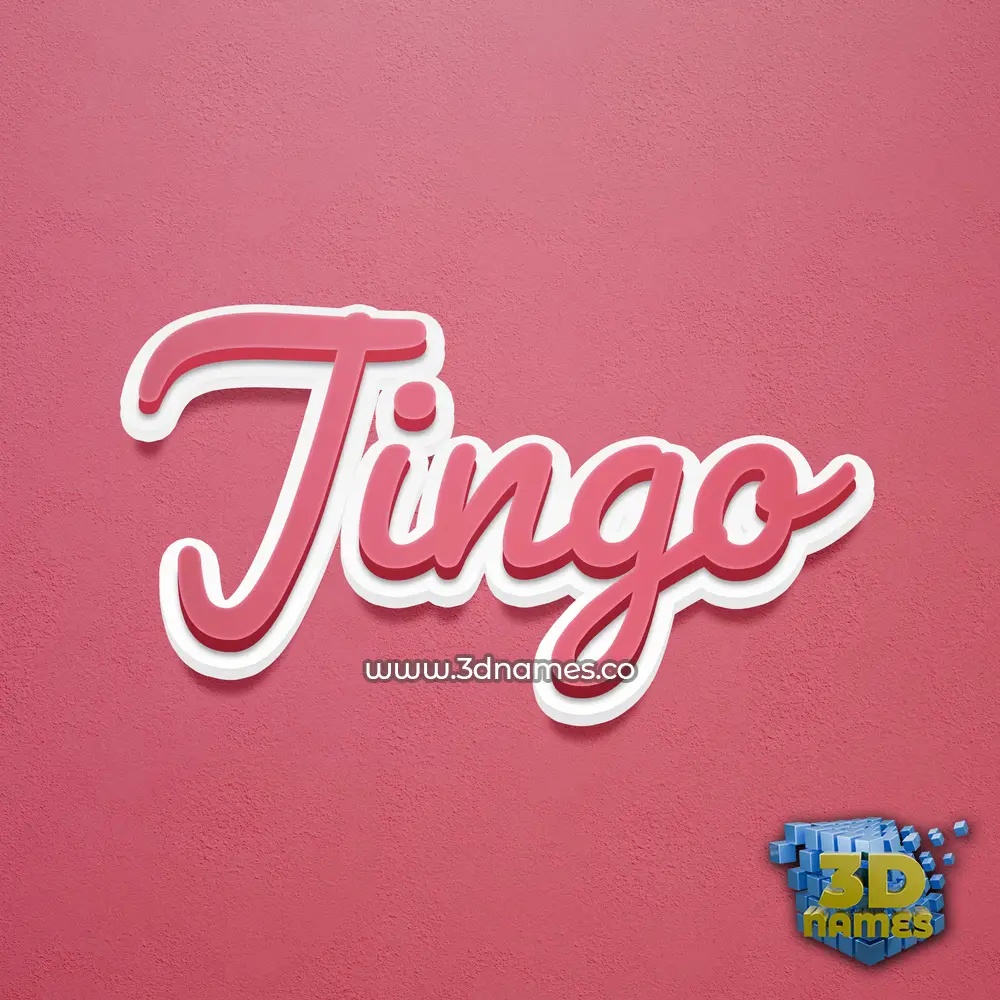 jingo in Red Scribble style - 3D name wallpaper
