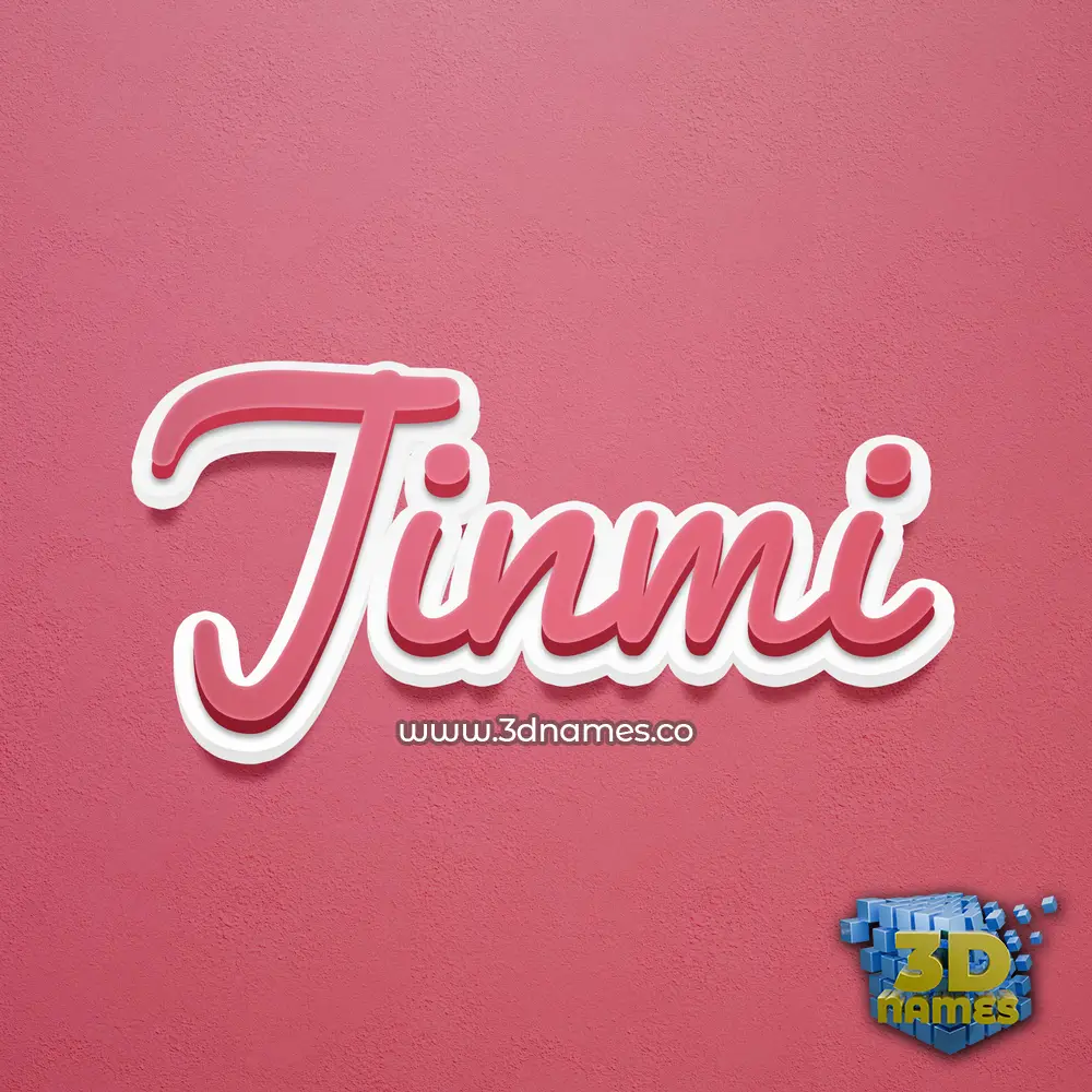 jinmi in Red Scribble style - 3D name wallpaper