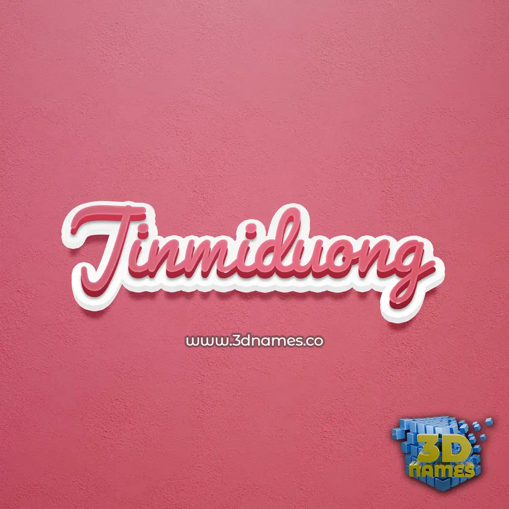 jinmiduong in Red Scribble style - 3D name wallpaper