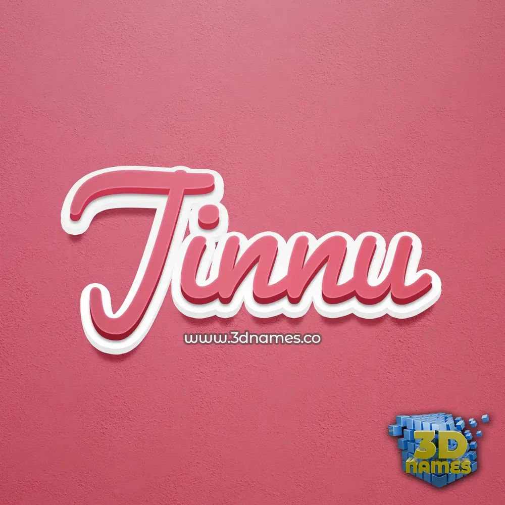 jinnu in Red Scribble style - 3D name wallpaper