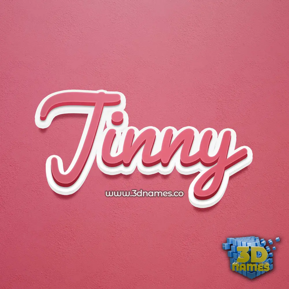 jinny in Red Scribble style - 3D name wallpaper