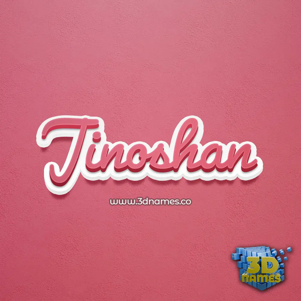 jinoshan in Red Scribble style - 3D name wallpaper
