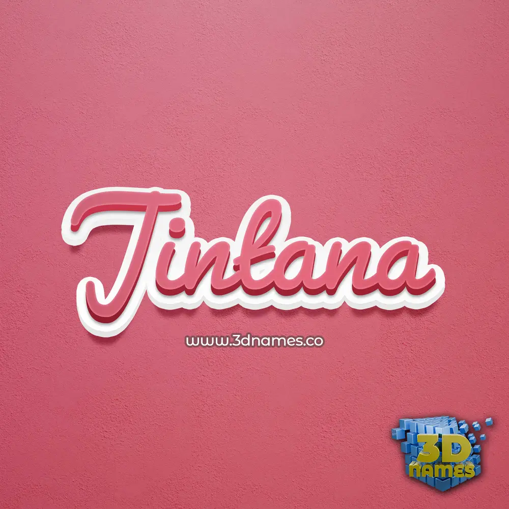 jintana in Red Scribble style - 3D name wallpaper