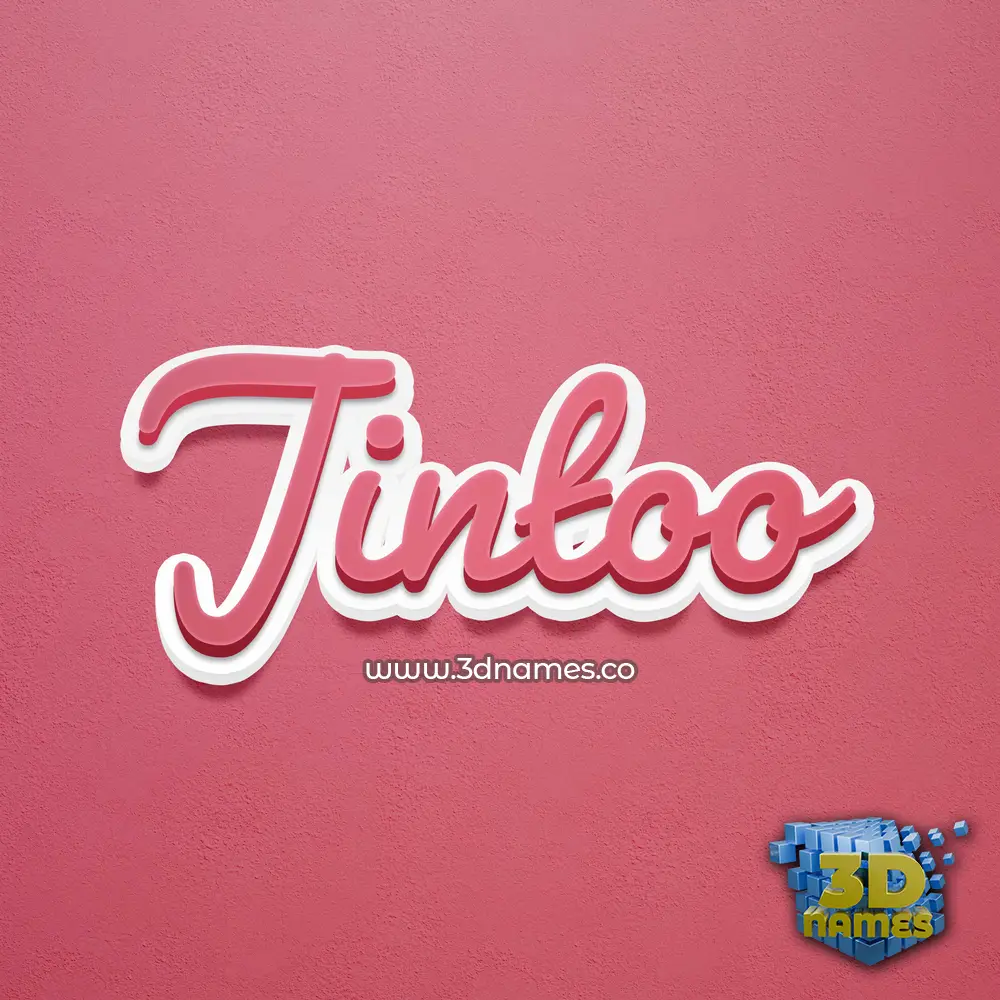 jintoo in Red Scribble style - 3D name wallpaper