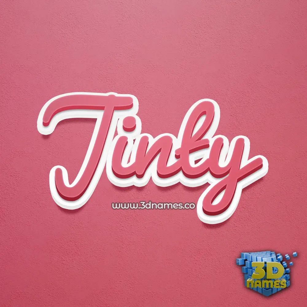 jinty in Red Scribble style - 3D name wallpaper