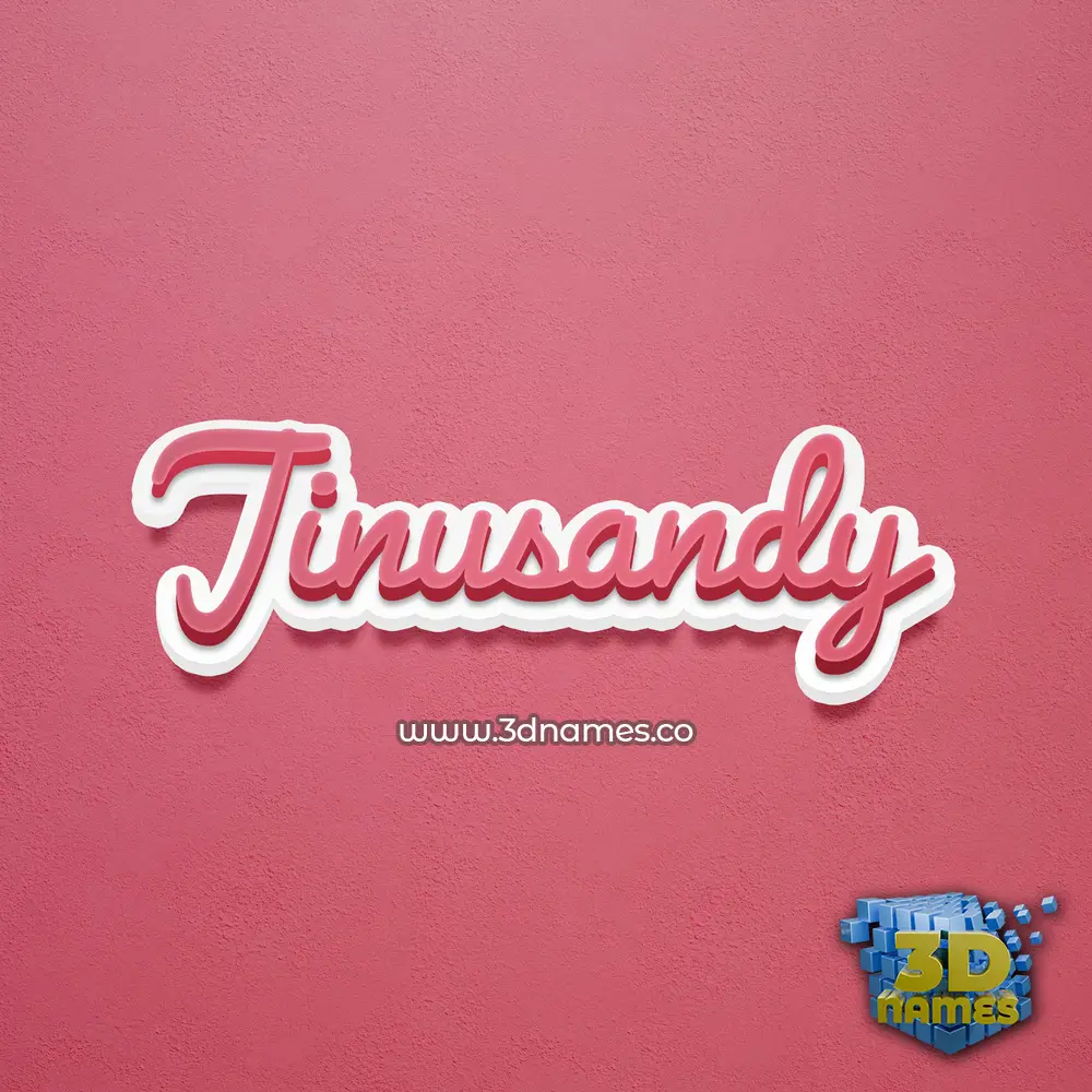 jinusandy in Red Scribble style - 3D name wallpaper
