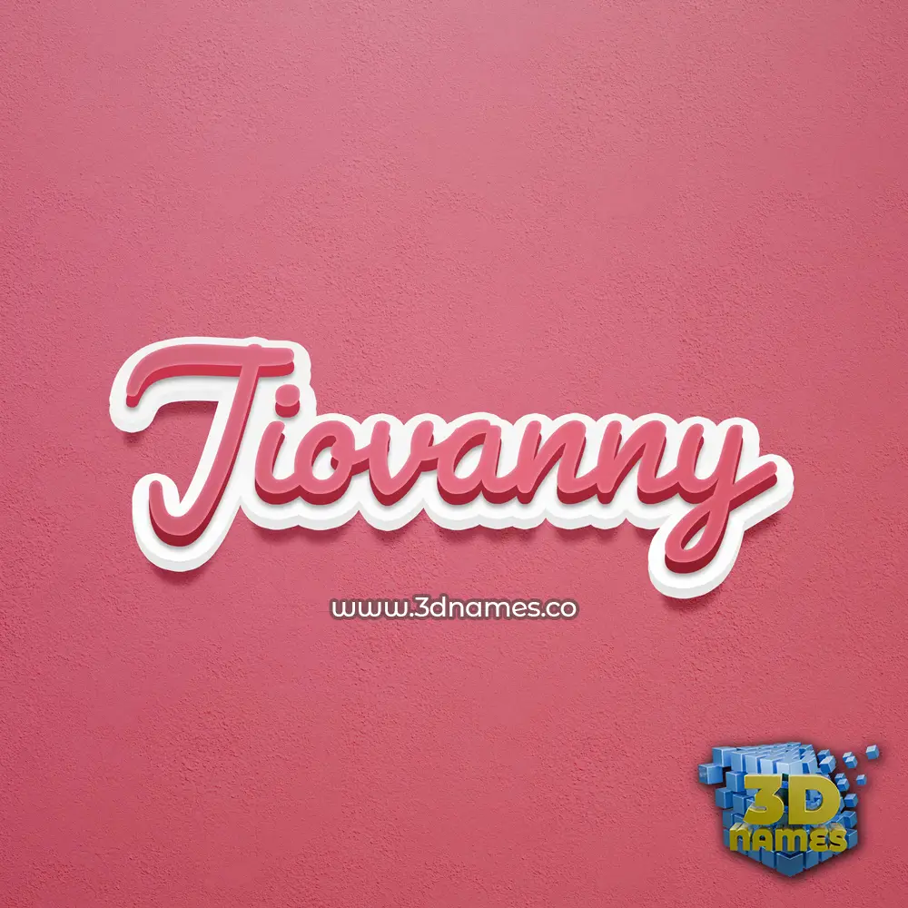 jiovanny in Red Scribble style - 3D name wallpaper