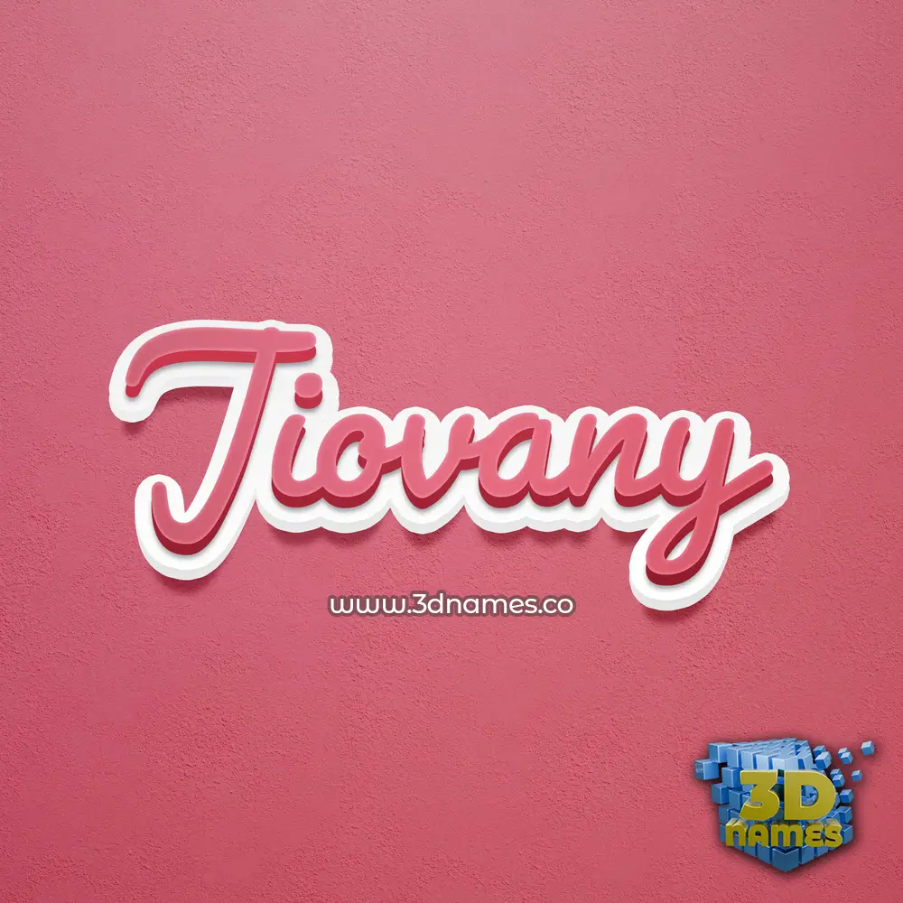 jiovany in Red Scribble style - 3D name wallpaper