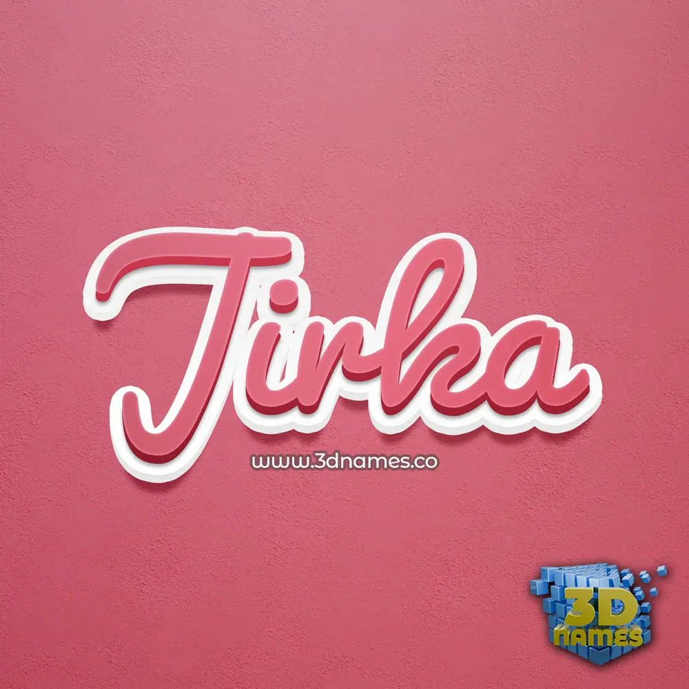 jirka in Red Scribble style - 3D name wallpaper