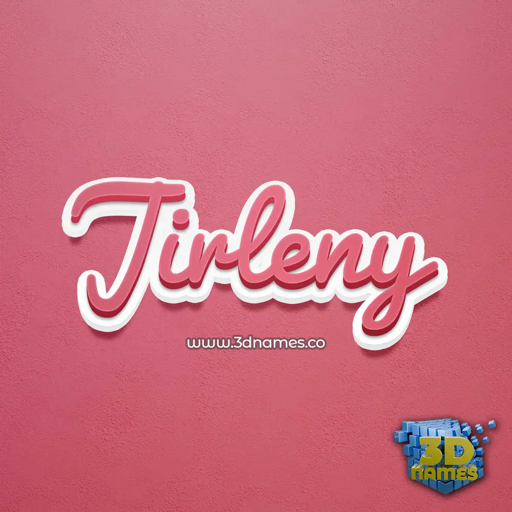 jirleny in Red Scribble style - 3D name wallpaper