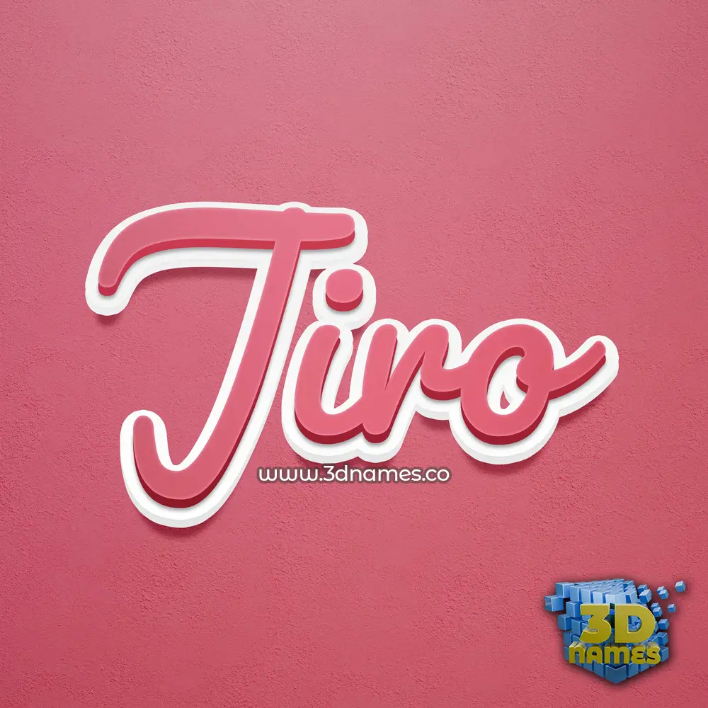 jiro in Red Scribble style - 3D name wallpaper