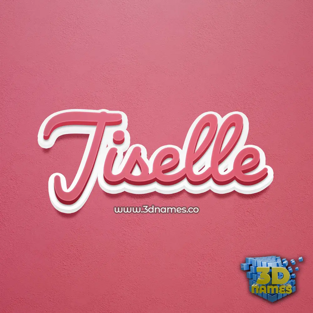 jiselle in Red Scribble style - 3D name wallpaper