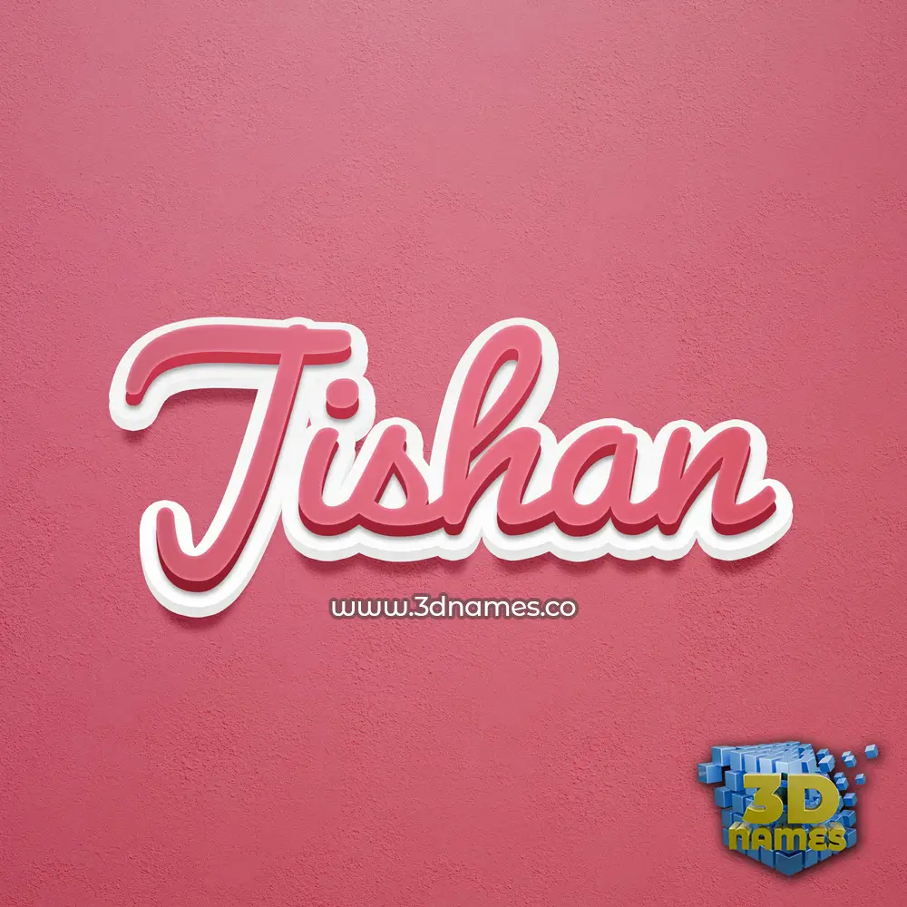 jishan in Red Scribble style - 3D name wallpaper