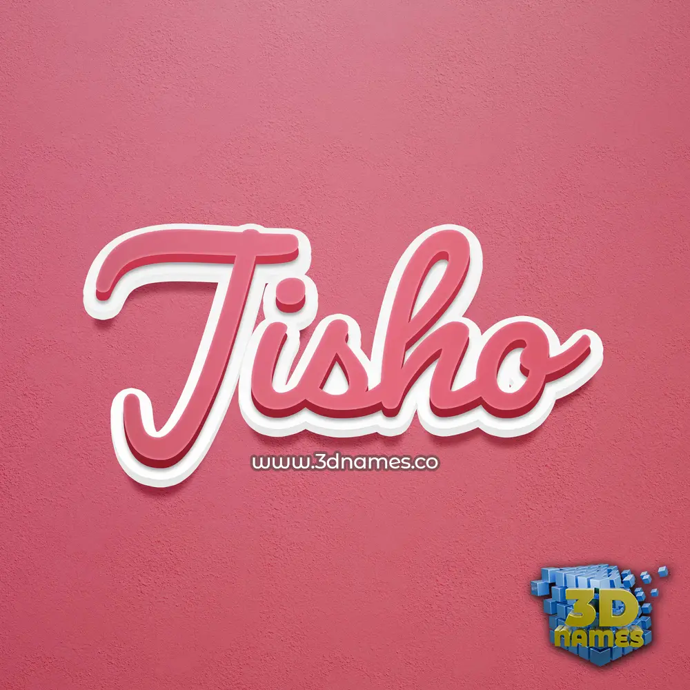 jisho in Red Scribble style - 3D name wallpaper