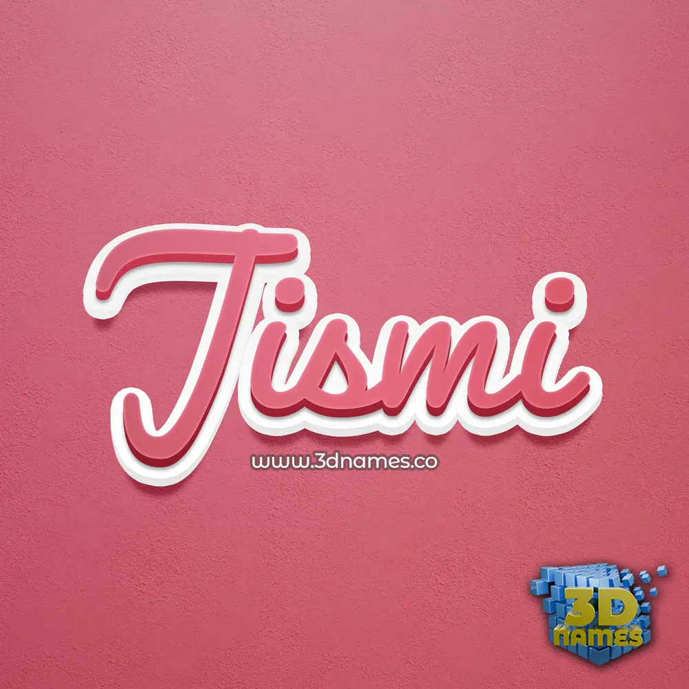 jismi in Red Scribble style - 3D name wallpaper