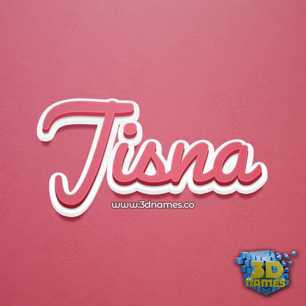 jisna in Red Scribble style - 3D name wallpaper