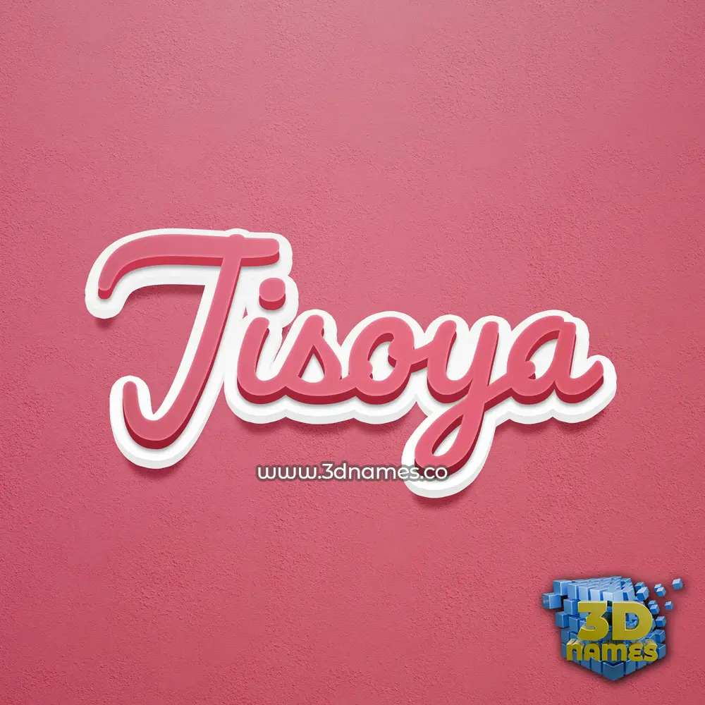 jisoya in Red Scribble style - 3D name wallpaper