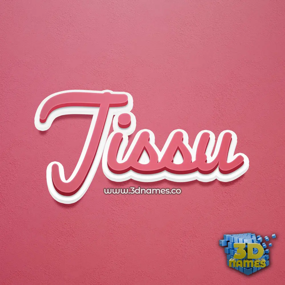 jissu in Red Scribble style - 3D name wallpaper
