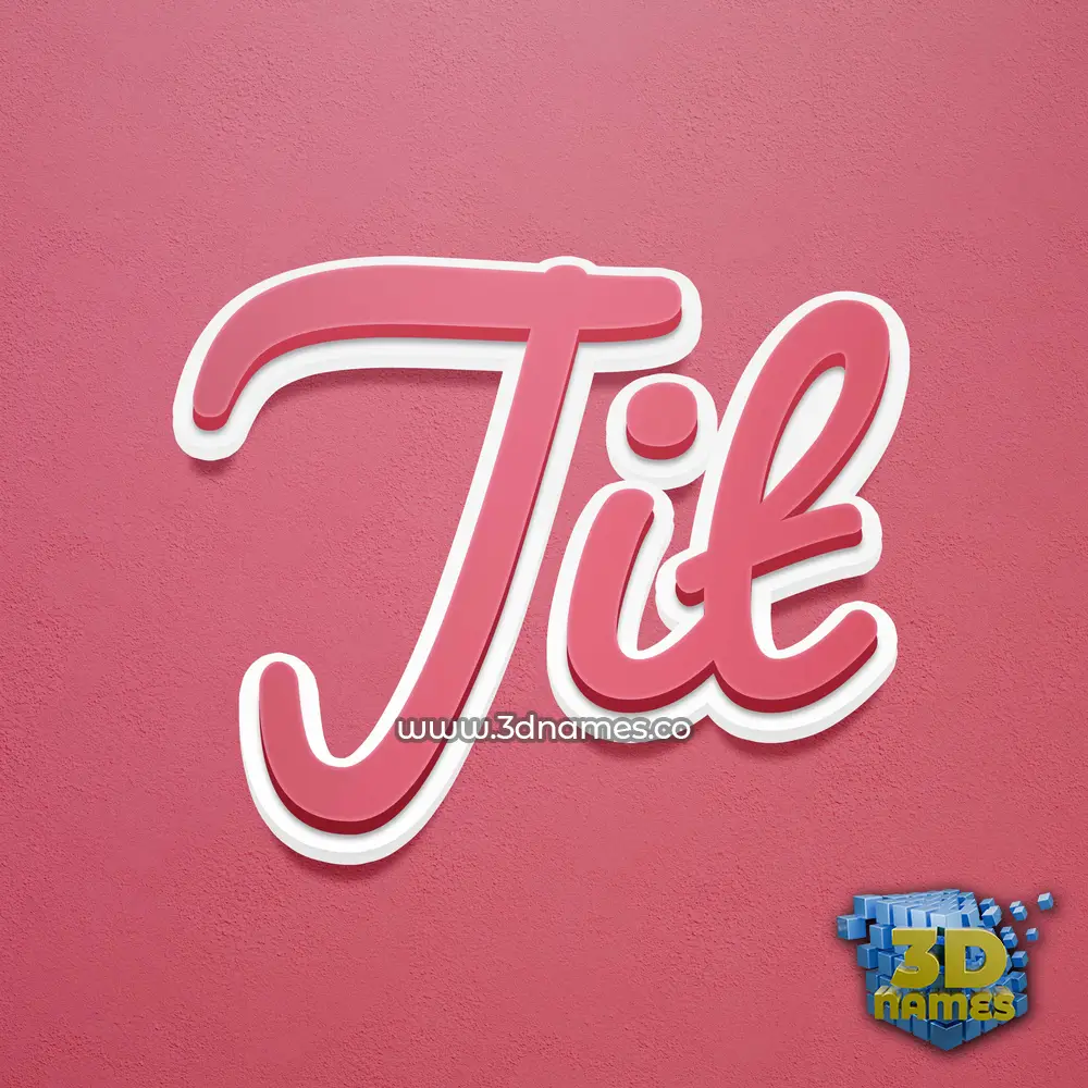 jit in Red Scribble style - 3D name wallpaper