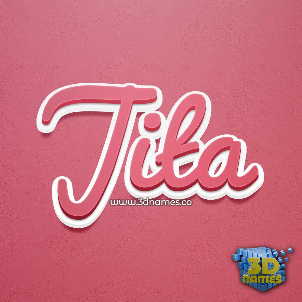 jita in Red Scribble style - 3D name wallpaper