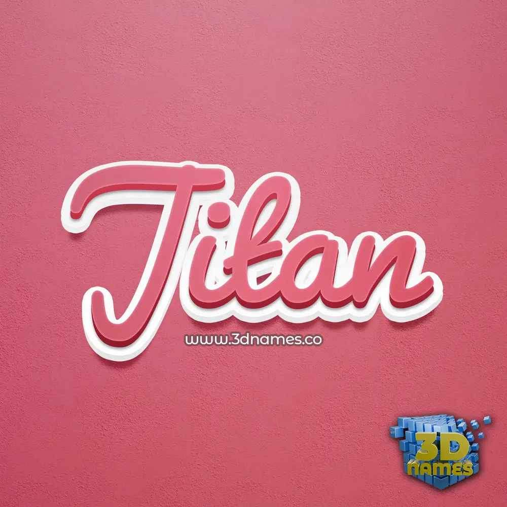 jitan in Red Scribble style - 3D name wallpaper