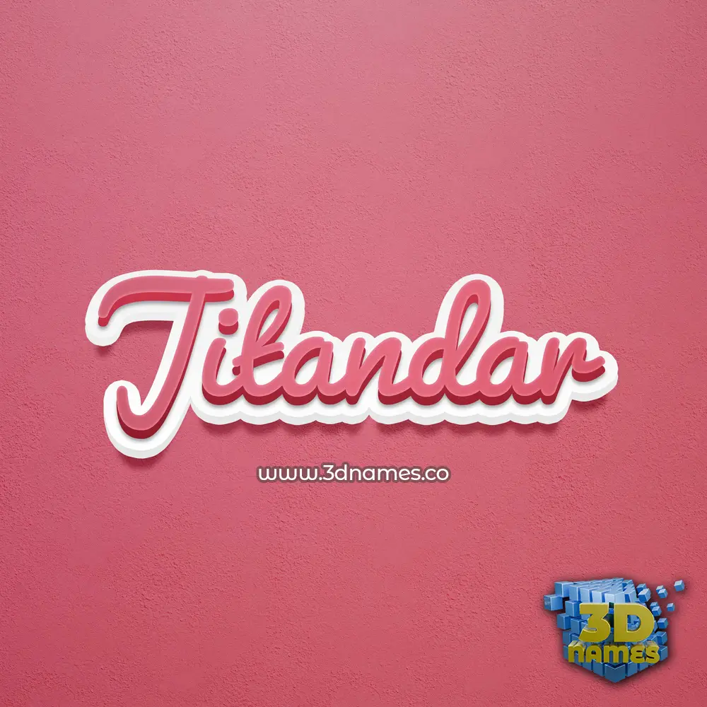 jitandar in Red Scribble style - 3D name wallpaper