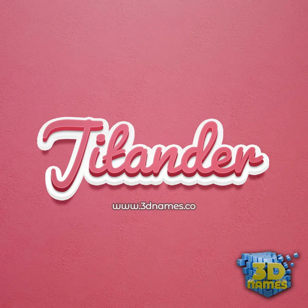 jitander in Red Scribble style - 3D name wallpaper