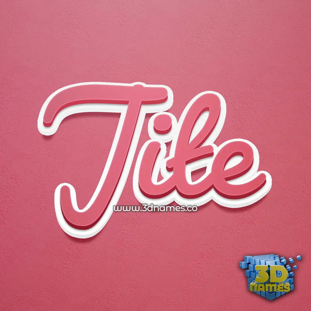 jite in Red Scribble style - 3D name wallpaper