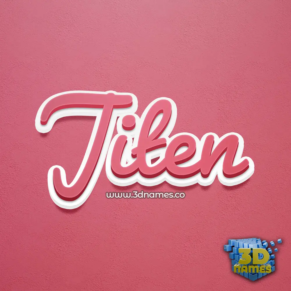 jiten in Red Scribble style - 3D name wallpaper