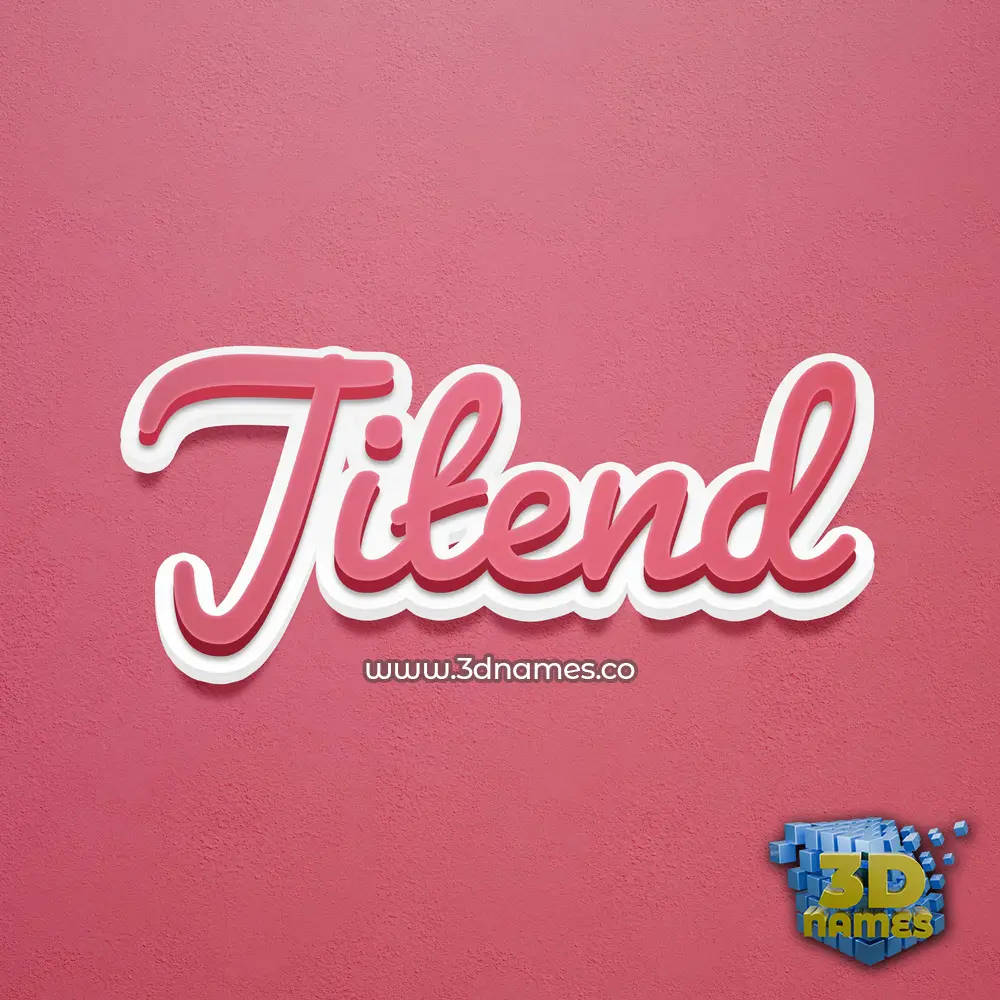 jitend in Red Scribble style - 3D name wallpaper
