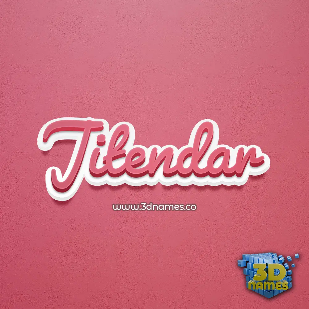 jitendar in Red Scribble style - 3D name wallpaper