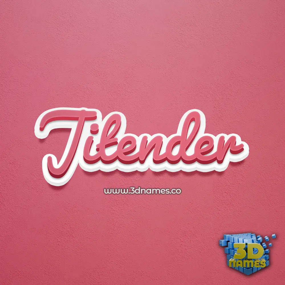 jitender in Red Scribble style - 3D name wallpaper