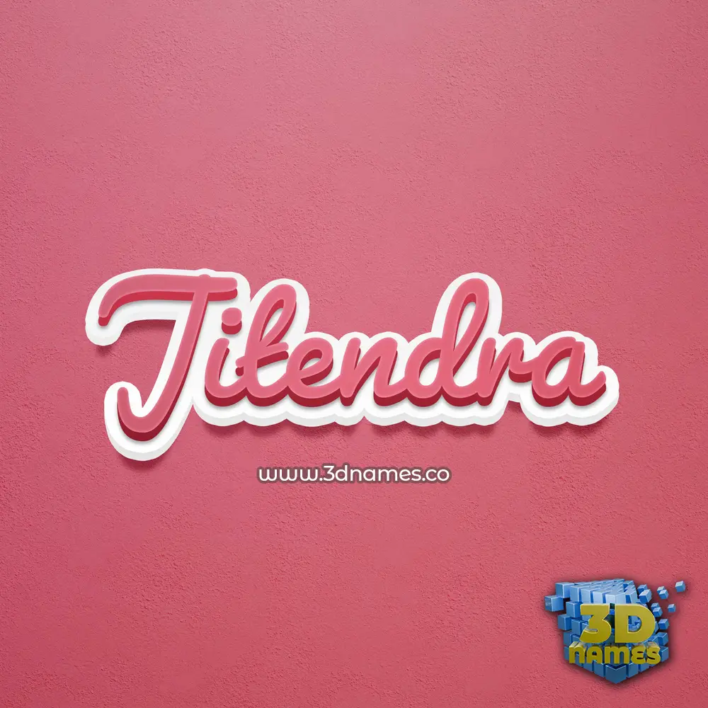 jitendra in Red Scribble style - 3D name wallpaper