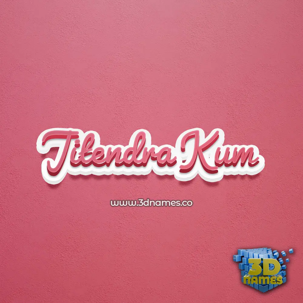 jitendra kum in Red Scribble style - 3D name wallpaper